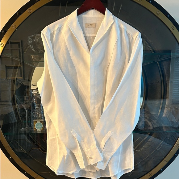 100% Capri White Linen Shirt - Picture 1 of 4